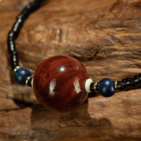 文玩精品天然原矿红为尊战国红玛瑙巨版大圆珠吊坠设计款项链顶珠